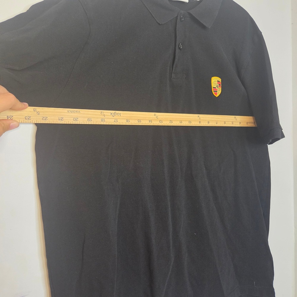 Porsche Drivers Selection Mens XL Black Polo Shirt Short Sleeve Crest Logo - Picture 5 of 5